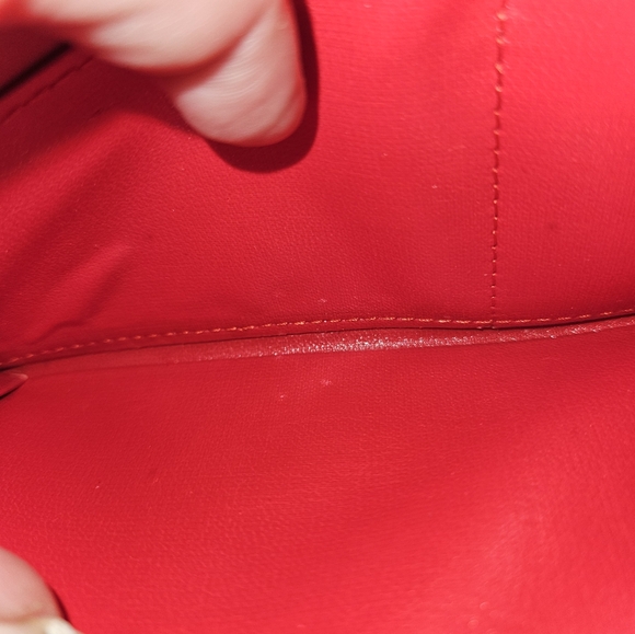 YSL Yves Saint Laurent Red Patent Leather long wallet with gold hardware - Picture 5 of 7